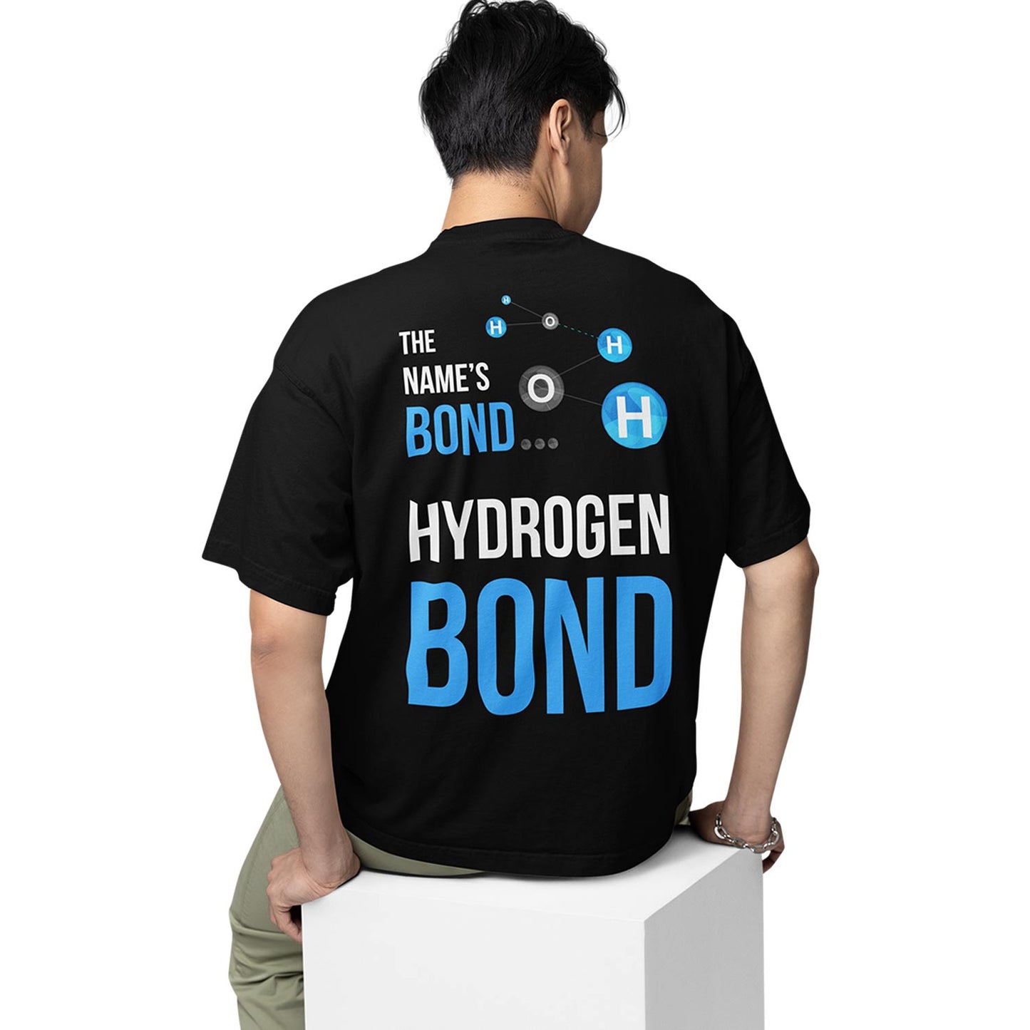 graphic printed oversized t shirt -  hydrogen bond black buy online india the banyan tee tbt men women girls boys unisex 