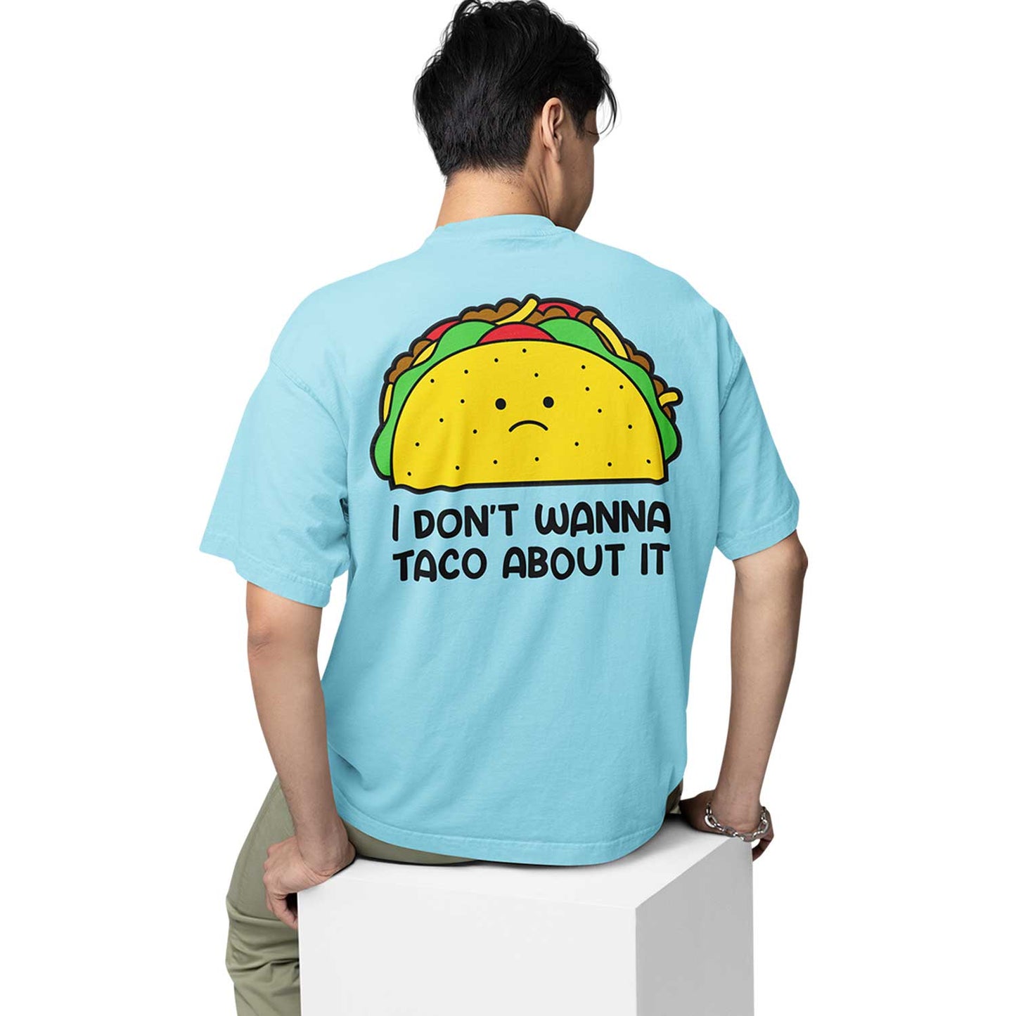 graphic printed oversized t shirt - taco about it baby blue buy online india the banyan tee tbt men women girls boys unisex 