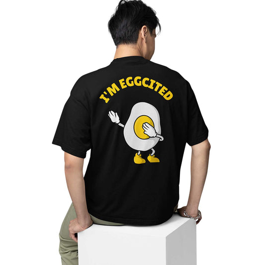 graphic printed oversized t shirt -  eggcited black buy online india the banyan tee tbt men women girls boys unisex 