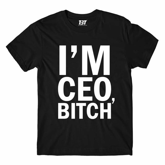 printed i'm ceo t-shirt printed graphic stylish buy online india the banyan tee tbt men women girls boys unisex black