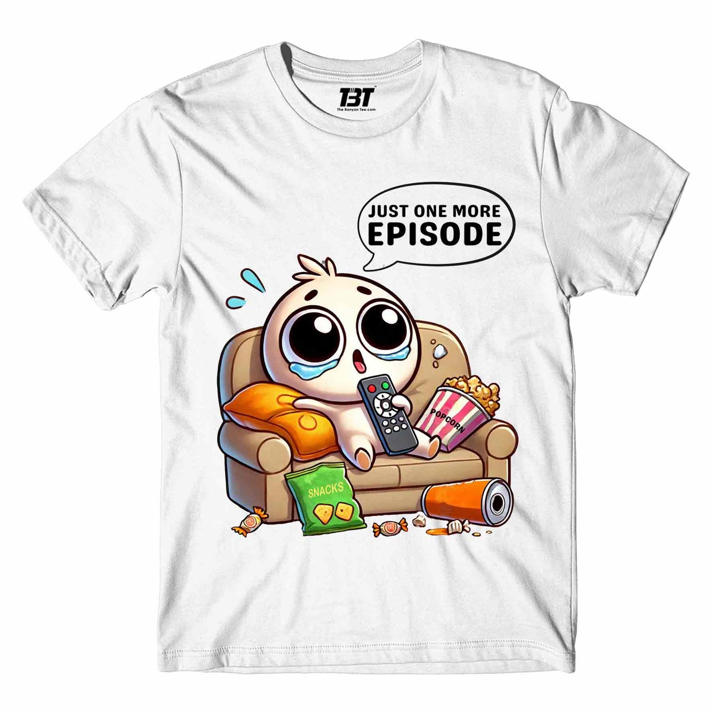 printed one more episode t-shirt printed graphic stylish buy online india the banyan tee tbt men women girls boys unisex white