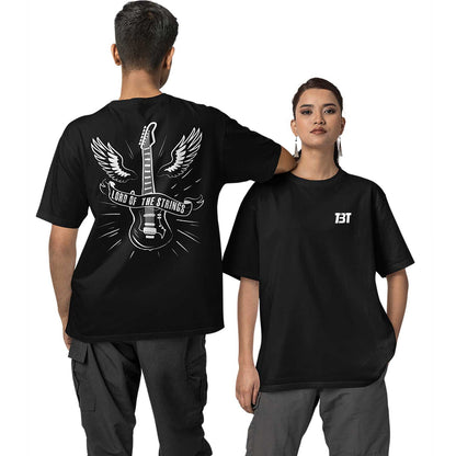 graphic printed oversized t shirt -lord of the strings black buy online india the banyan tee tbt men women girls boys unisex 