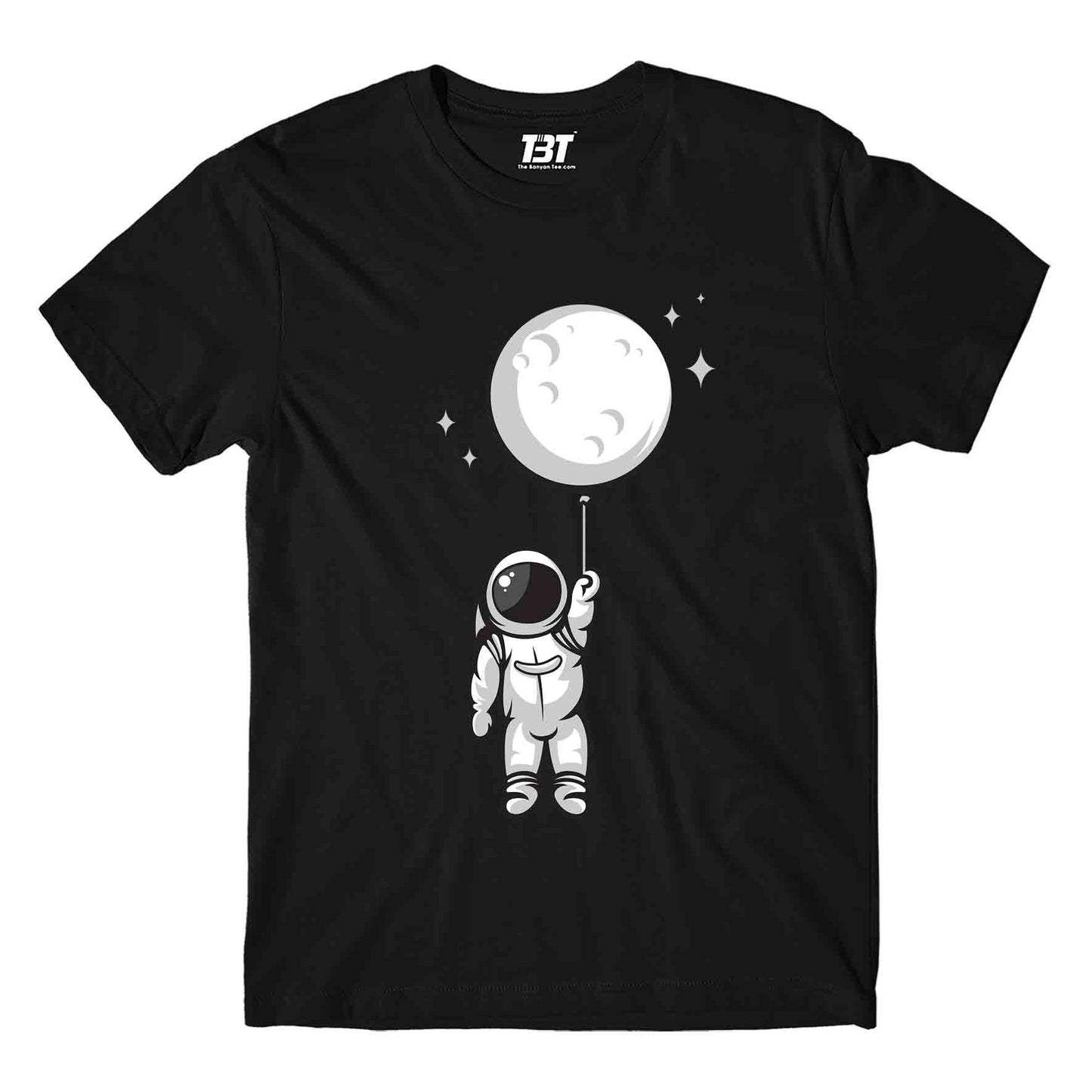 printed moon balloon t-shirt printed graphic stylish buy online india the banyan tee tbt men women girls boys unisex black