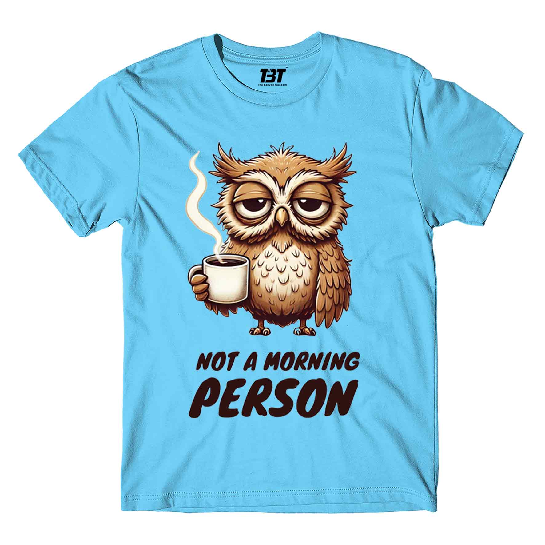 printed not a morning person t-shirt printed graphic stylish buy online india the banyan tee tbt men women girls boys unisex turquoise