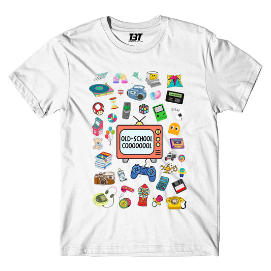 printed old school cool t-shirt printed graphic stylish buy online india the banyan tee tbt men women girls boys unisex white