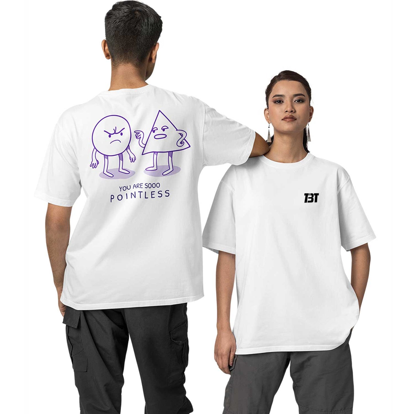 graphic printed oversized t shirt - pointless white buy online india the banyan tee tbt men women girls boys unisex 