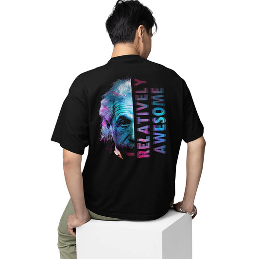 graphic printed oversized t shirt -relatively awesome black buy online india the banyan tee tbt men women girls boys unisex 