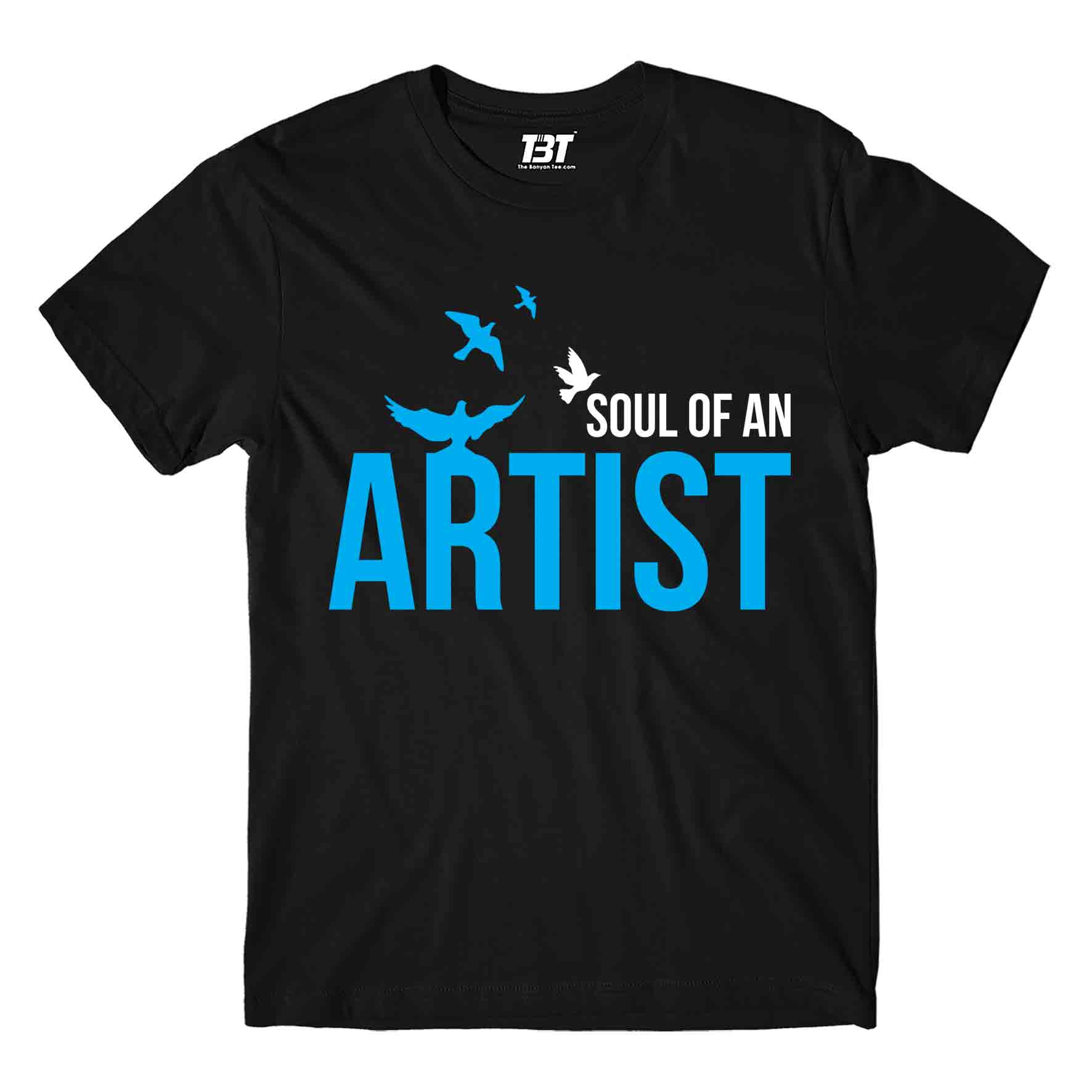 printed soul of an artist t-shirt printed graphic stylish buy online india the banyan tee tbt men women girls boys unisex black
