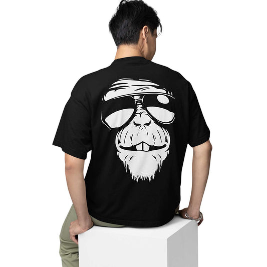 graphic printed oversized t shirt - chimp black buy online india the banyan tee tbt men women girls boys unisex 