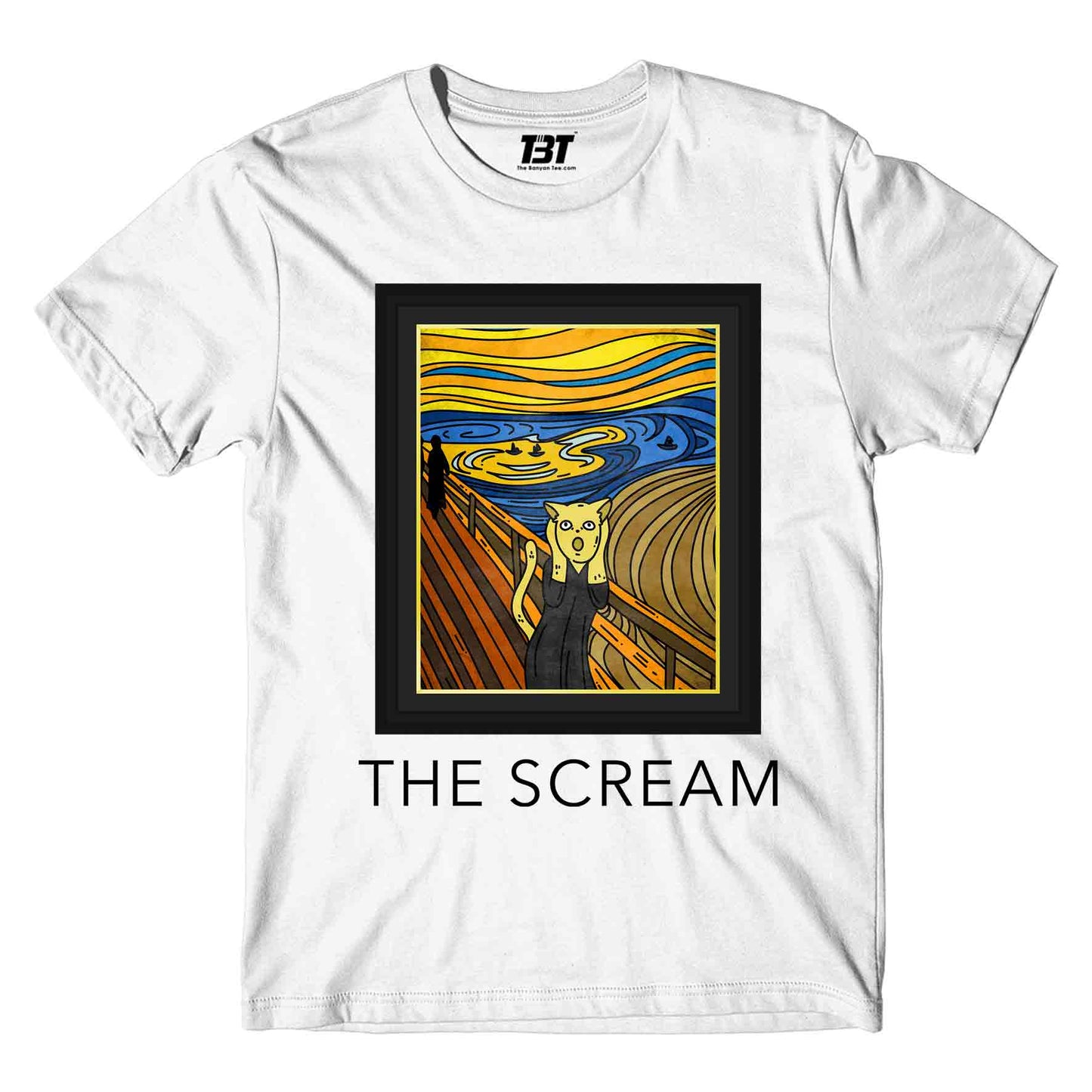 printed the scream t-shirt printed graphic stylish buy online india the banyan tee tbt men women girls boys unisex white