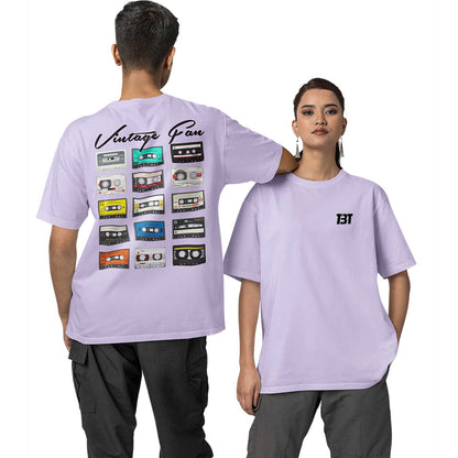 graphic printed oversized t shirt - vintage fan lavender buy online india the banyan tee tbt men women girls boys unisex 