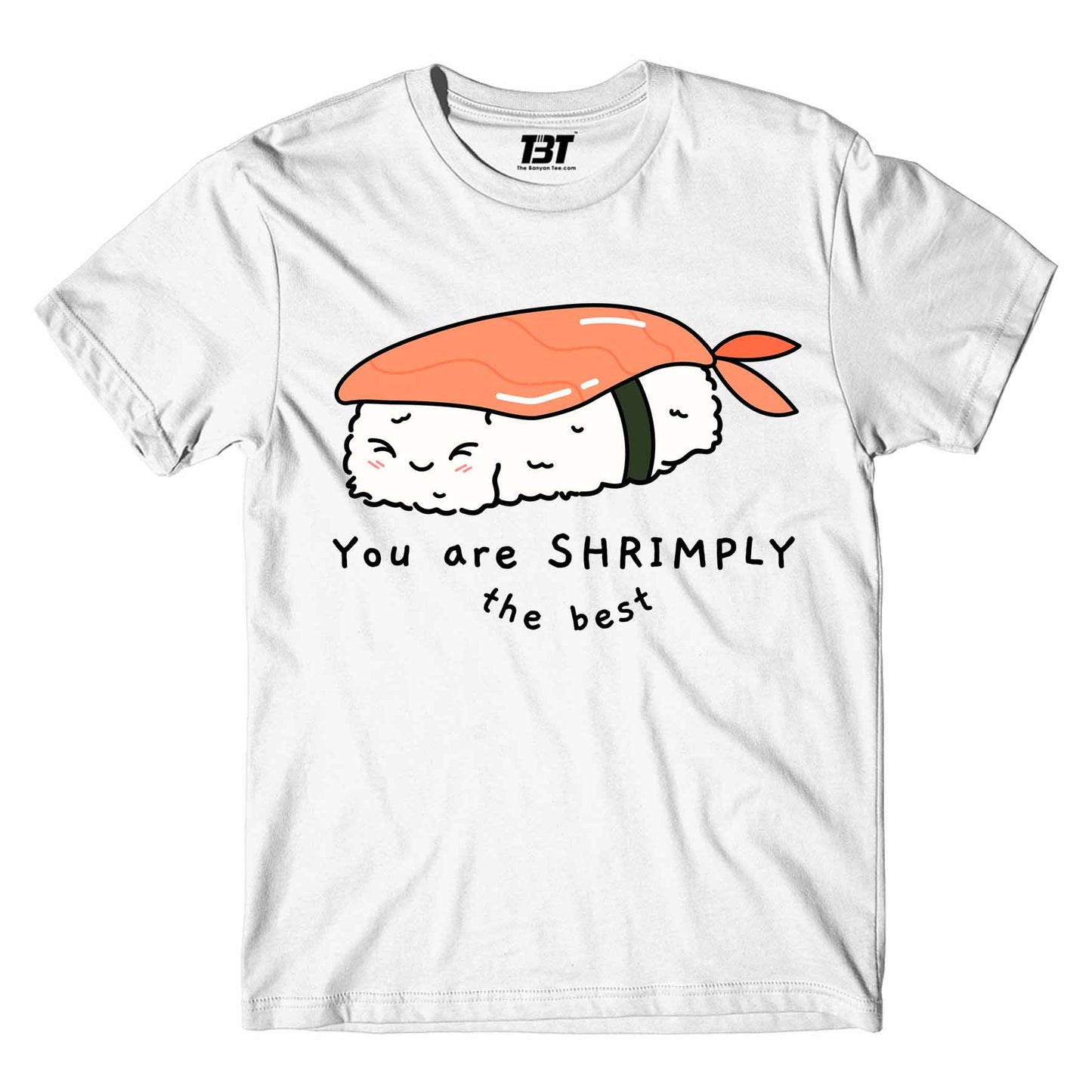 printed shrimply the best t-shirt printed graphic stylish buy online india the banyan tee tbt men women girls boys unisex white
