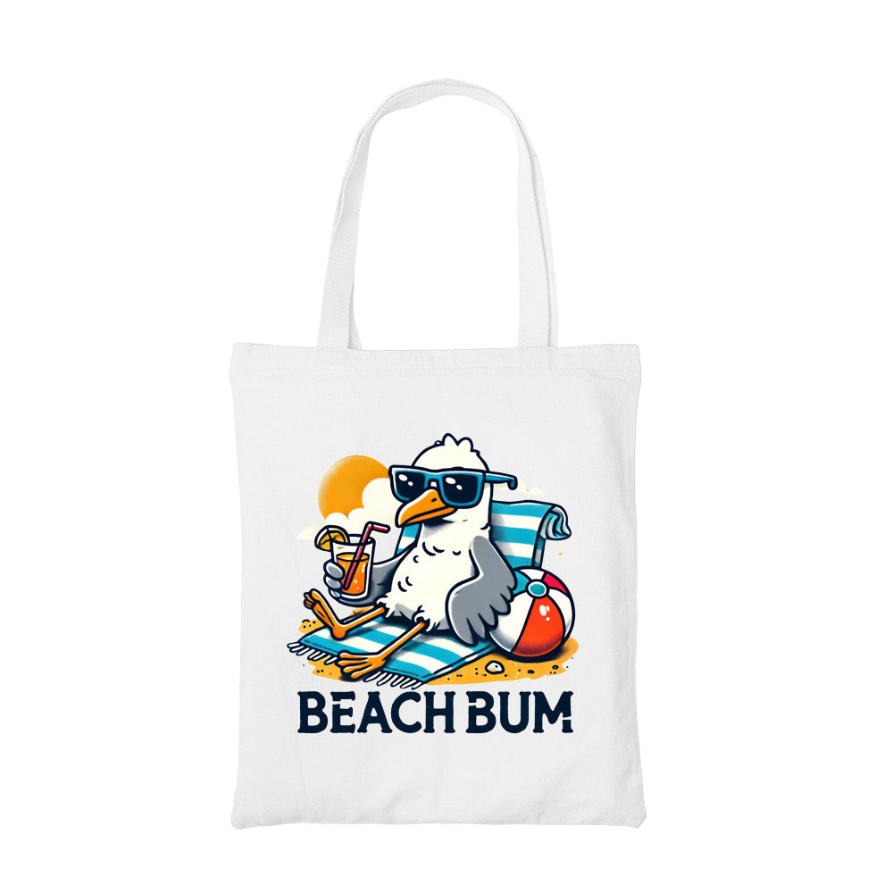 printed beach bum tote bag cotton printed printed graphic stylish buy online india the banyan tee tbt men women girls boys unisex  