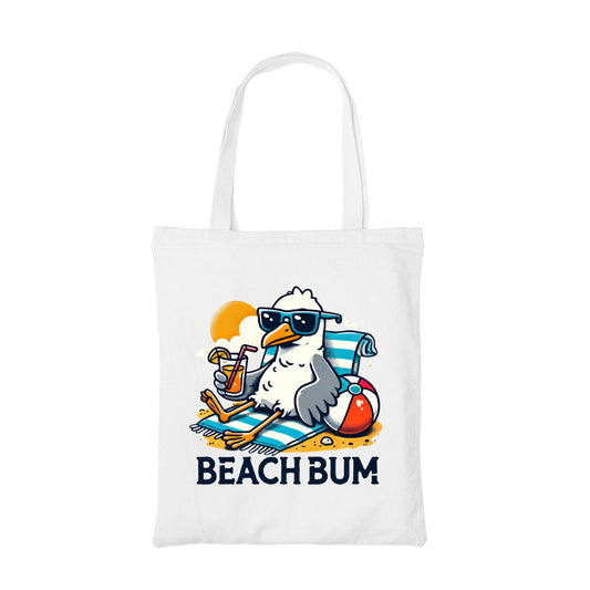 printed beach bum tote bag cotton printed printed graphic stylish buy online india the banyan tee tbt men women girls boys unisex  