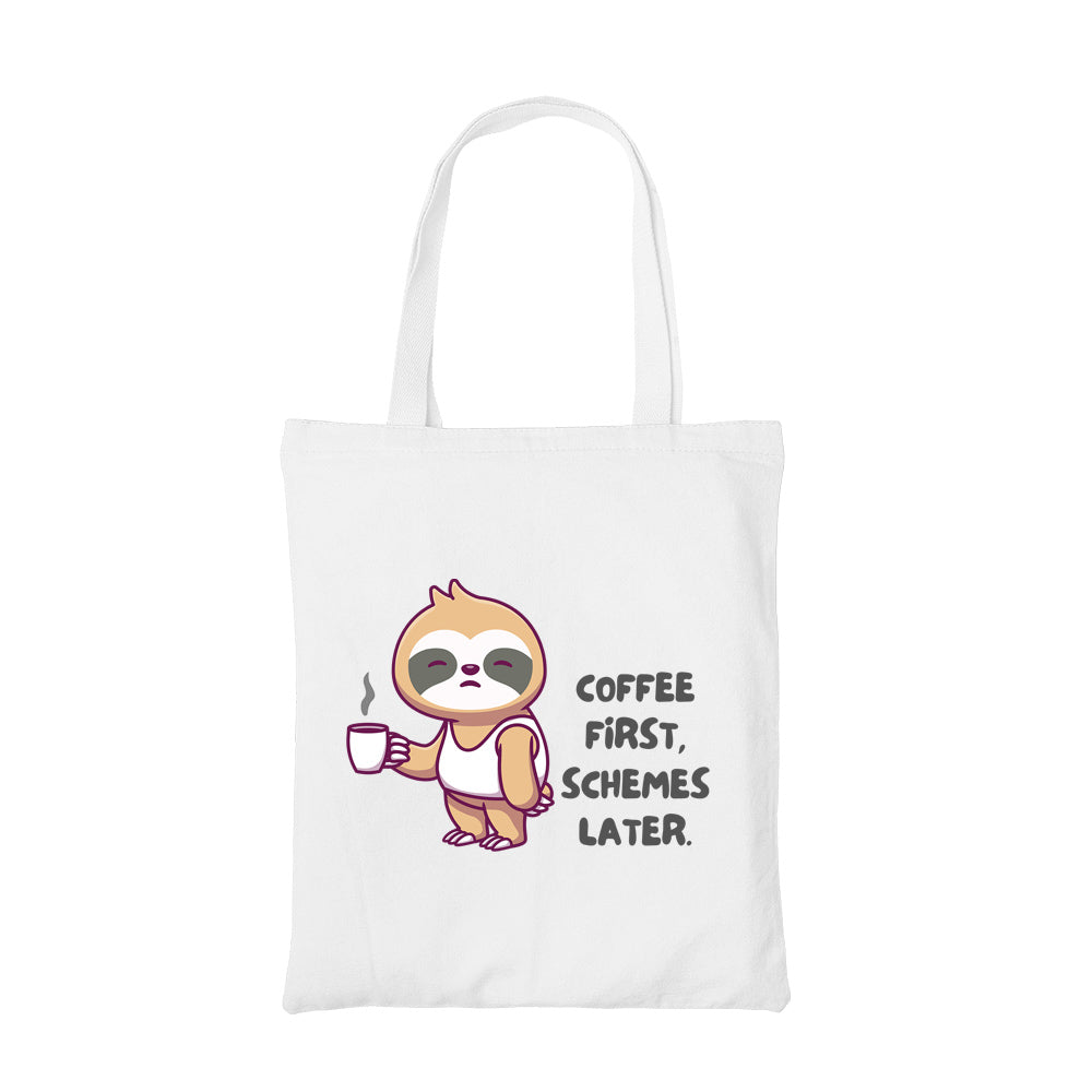 printed coffee first tote bag cotton printed printed graphic stylish buy online india the banyan tee tbt men women girls boys unisex  