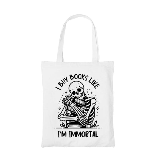 printed i buy books tote bag cotton printed printed graphic stylish buy online india the banyan tee tbt men women girls boys unisex  