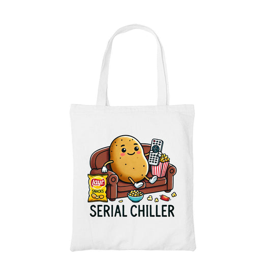 printed serial chiller tote bag cotton printed printed graphic stylish buy online india the banyan tee tbt men women girls boys unisex  