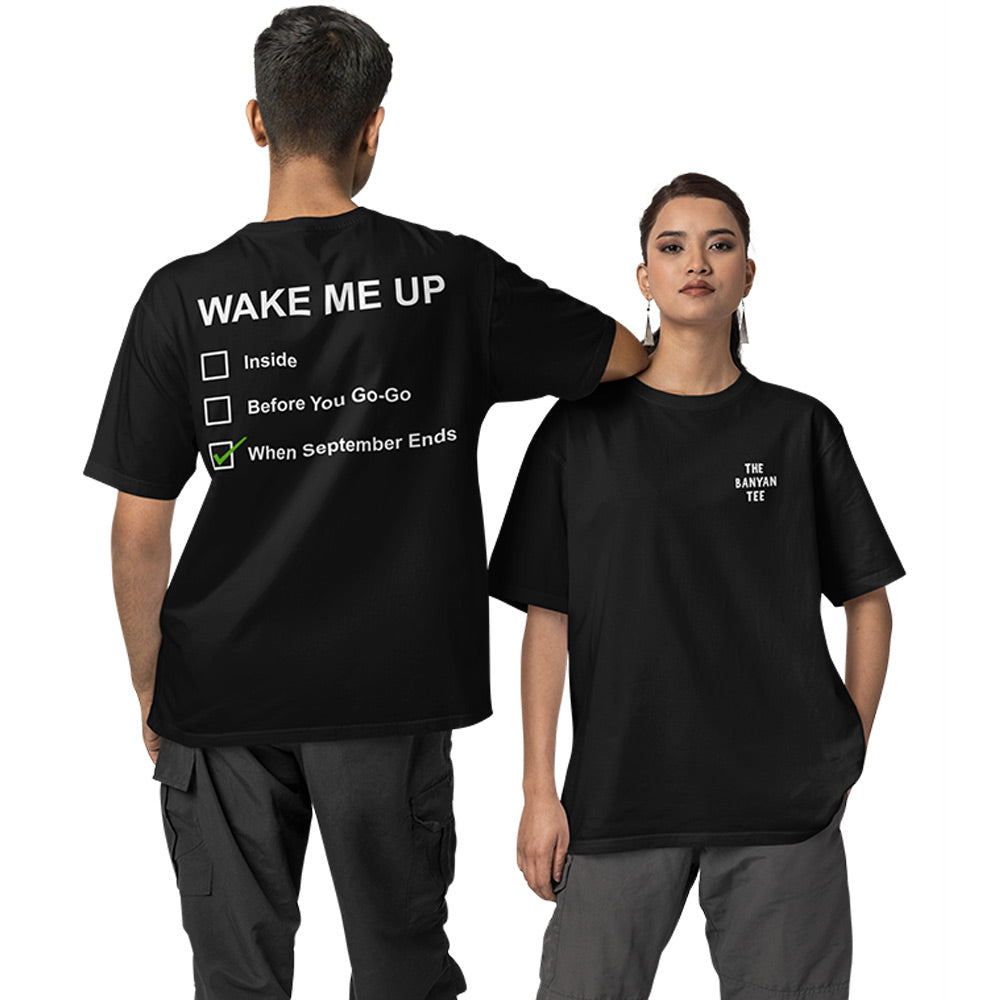 Green Day Oversized T shirt - Wake Me Up When September Ends