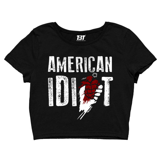 green day american idiot crop top music band buy online india the banyan tee tbt men women girls boys unisex black