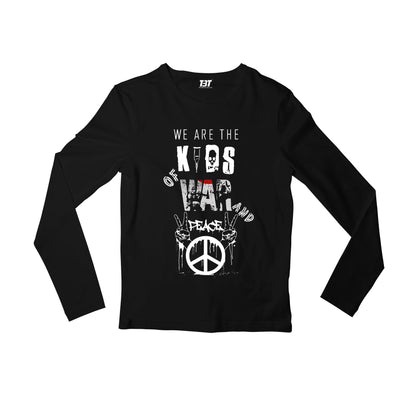 green day kids of war and peace full sleeves long sleeves music band buy online india the banyan tee tbt men women girls boys unisex black