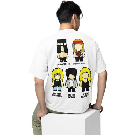 guns n' roses oversized t shirt - toon rebels music t-shirt white buy online india the banyan tee tbt men women girls boys unisex