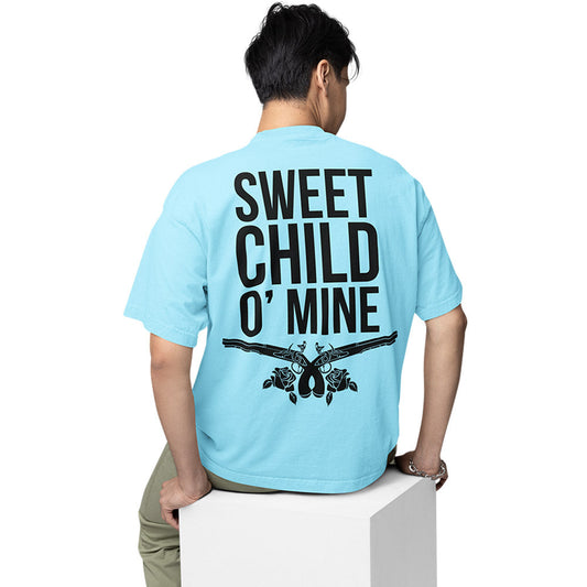 guns n' roses oversized t shirt - sweet child o' mine typography music t-shirt baby blue buy online india the banyan tee tbt men women girls boys unisex