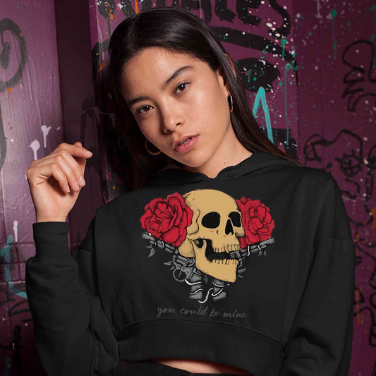 guns n' roses you could be mine crop hoodie hooded sweatshirt upper winterwear music band buy online india the banyan tee tbt men women girls boys unisex black