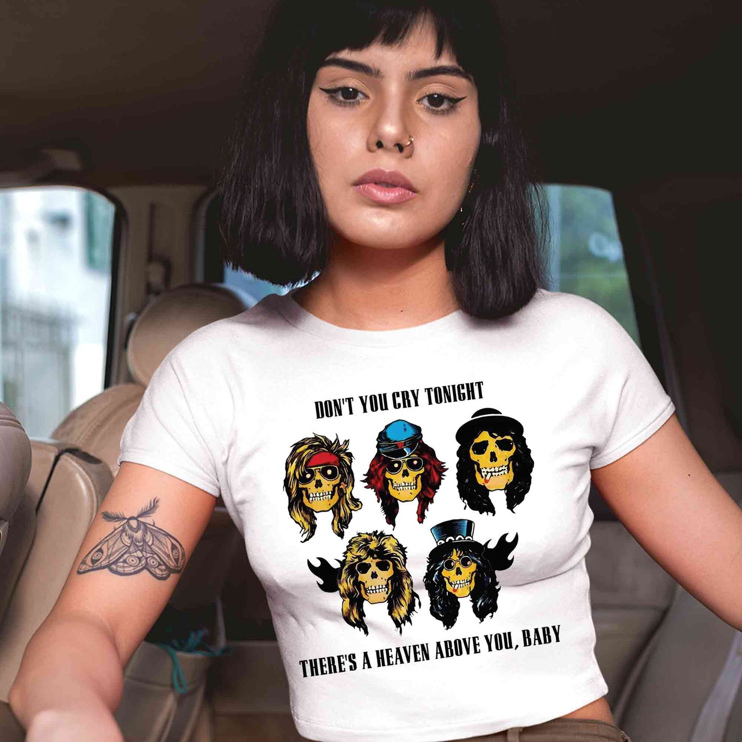 guns n' roses don't cry crop top music band buy online india the banyan tee tbt men women girls boys unisex white