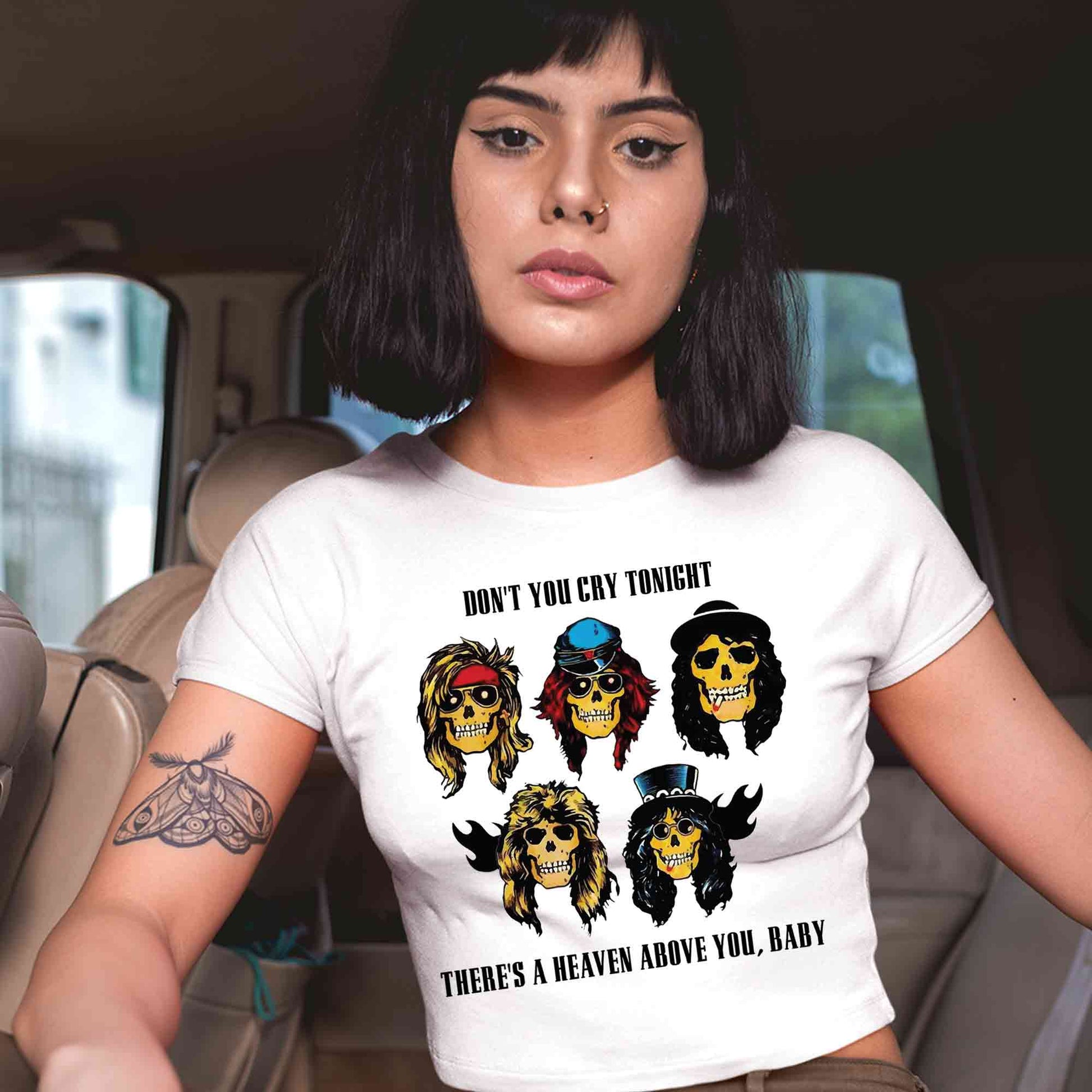 guns n' roses don't cry crop top music band buy online india the banyan tee tbt men women girls boys unisex white
