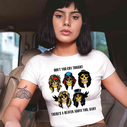 guns n' roses don't cry crop top music band buy online india the banyan tee tbt men women girls boys unisex white