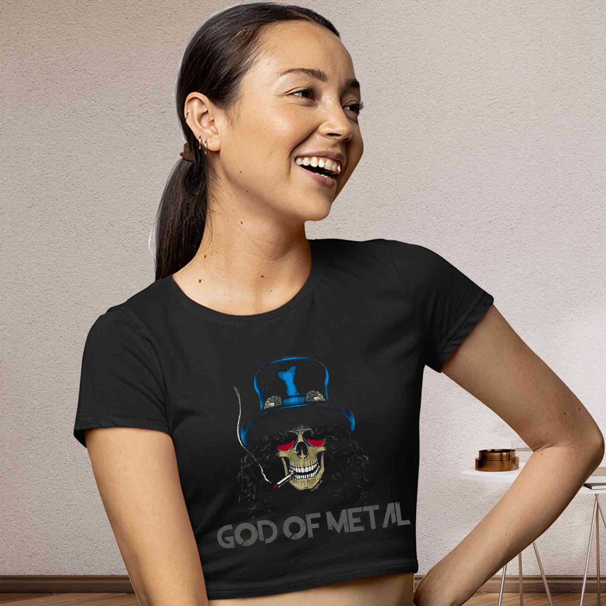 guns n' roses god of metal - slash crop top music band buy online india the banyan tee tbt men women girls boys unisex black