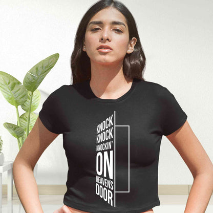 guns n' roses knockin' on heavens door crop top music band buy online india the banyan tee tbt men women girls boys unisex black