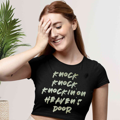 guns n' roses knockin' on heavens door crop top music band buy online india the banyan tee tbt men women girls boys unisex black