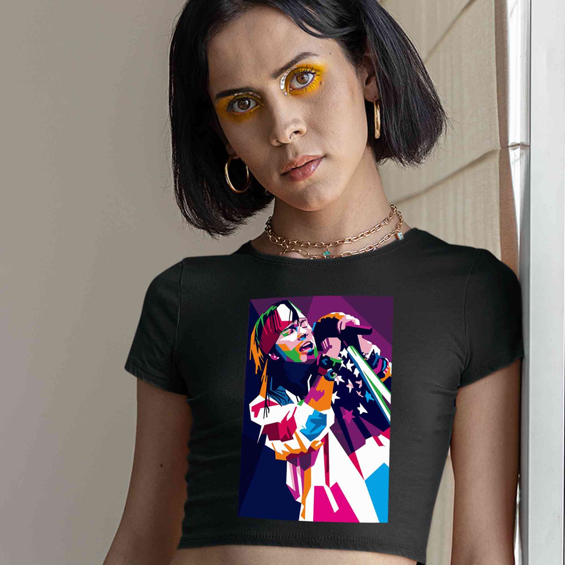 guns n' roses pop art crop top music band buy online india the banyan tee tbt men women girls boys unisex black - axl rose
