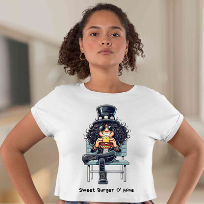 guns n' roses sweet burger o' mine crop top music band buy online india the banyan tee tbt men women girls boys unisex s