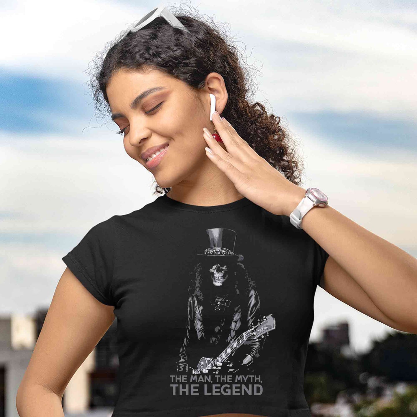 guns n' roses the legend - slash crop top music band buy online india the banyan tee tbt men women girls boys unisex black