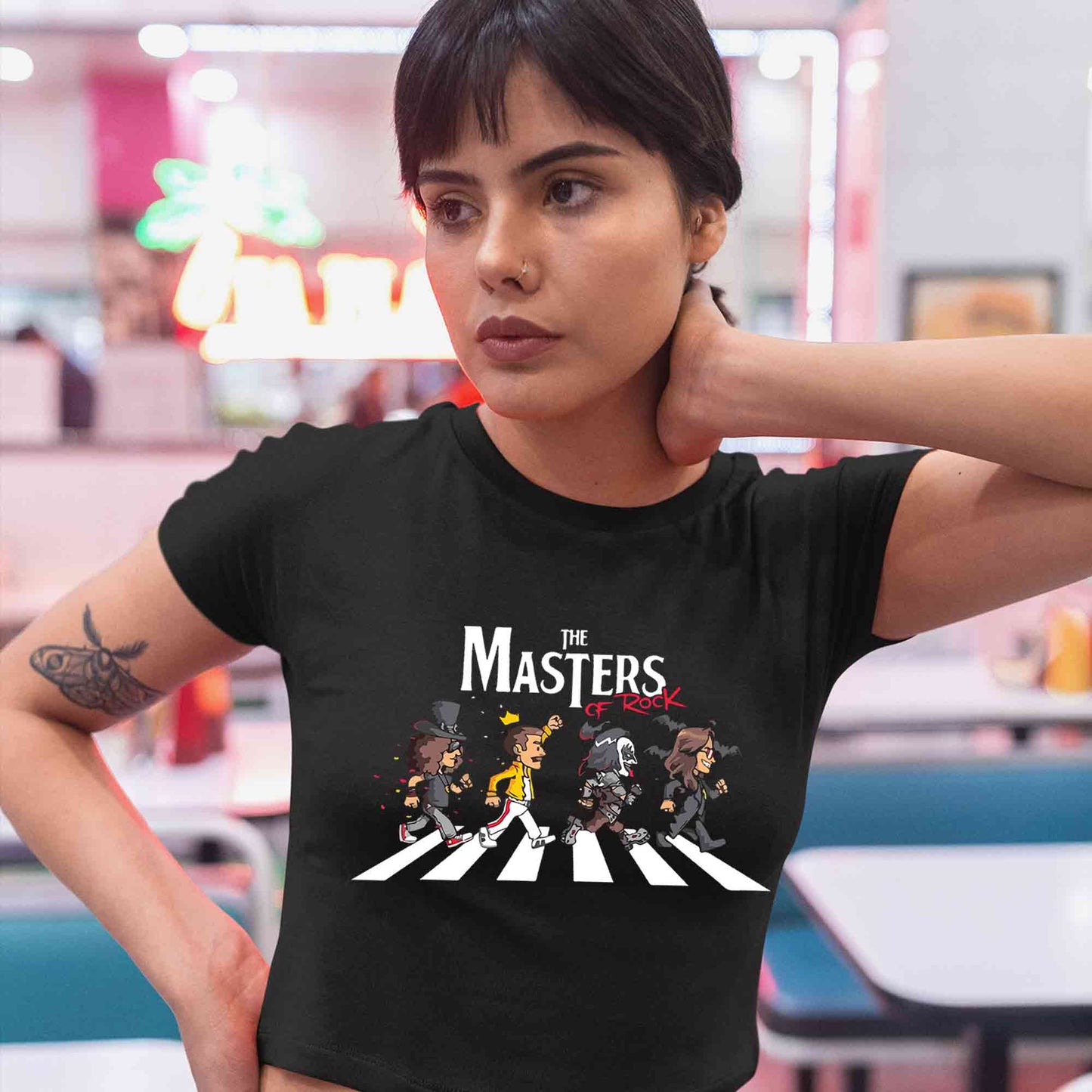 guns n' roses the masters of rock crop top music band buy online india the banyan tee tbt men women girls boys unisex black