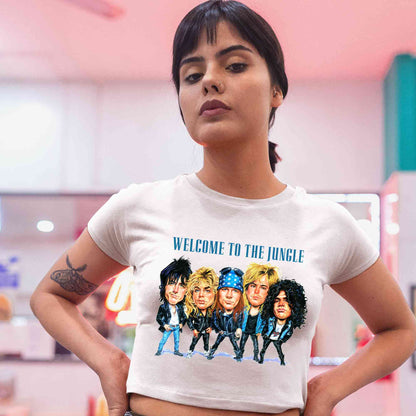 guns n' roses welcome to the jungle crop top music band buy online india the banyan tee tbt men women girls boys unisex white