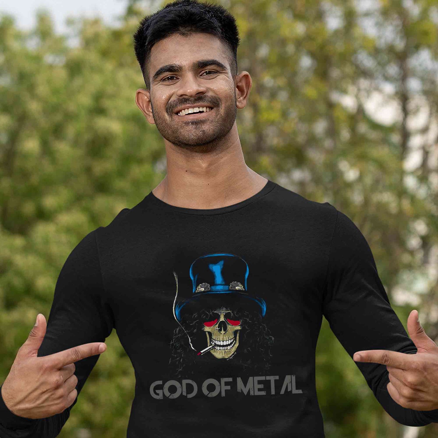 guns n' roses god of metal - slash full sleeves long sleeves music band buy online india the banyan tee tbt men women girls boys unisex black