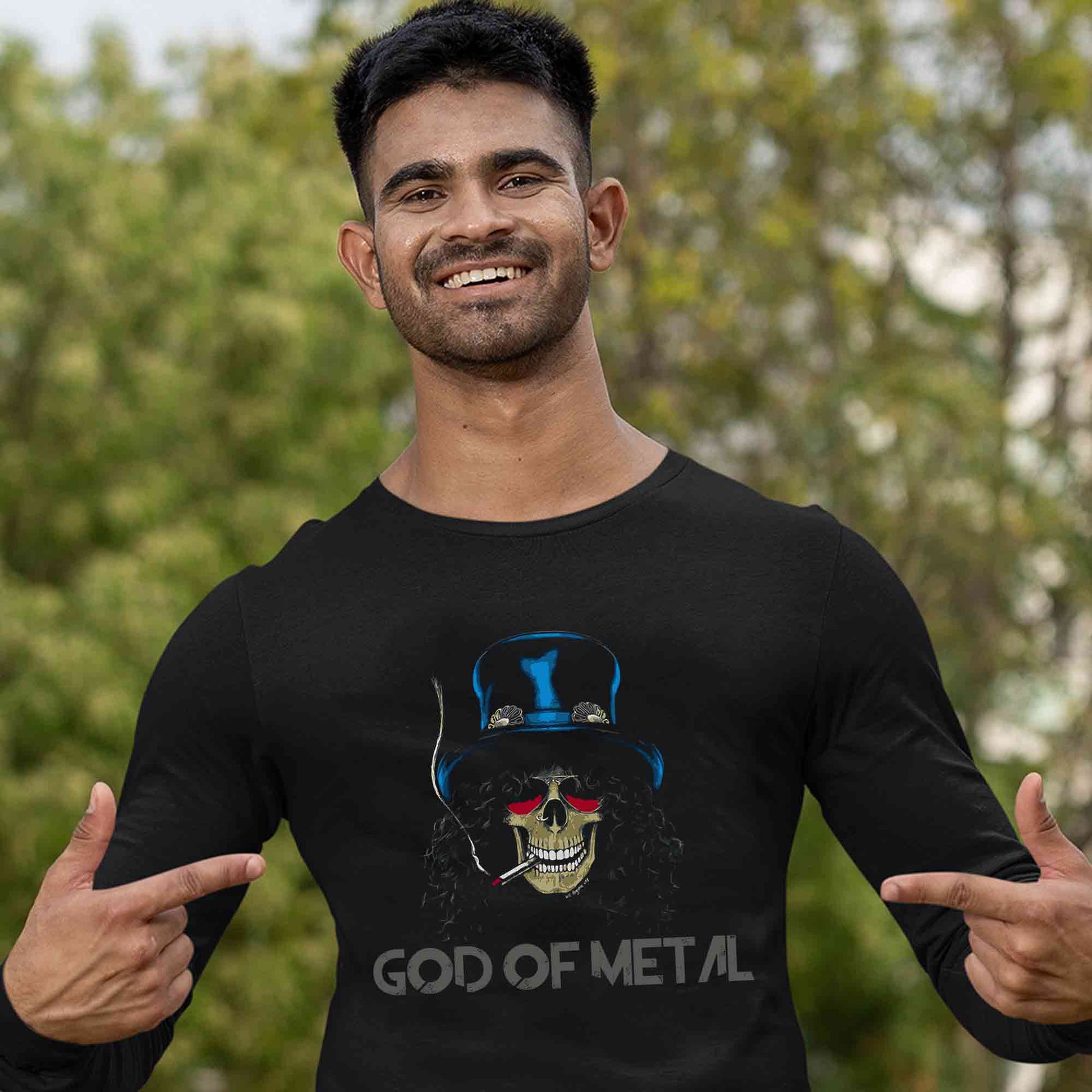 guns n' roses god of metal - slash full sleeves long sleeves music band buy online india the banyan tee tbt men women girls boys unisex black