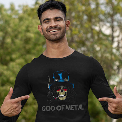 guns n' roses god of metal - slash full sleeves long sleeves music band buy online india the banyan tee tbt men women girls boys unisex black