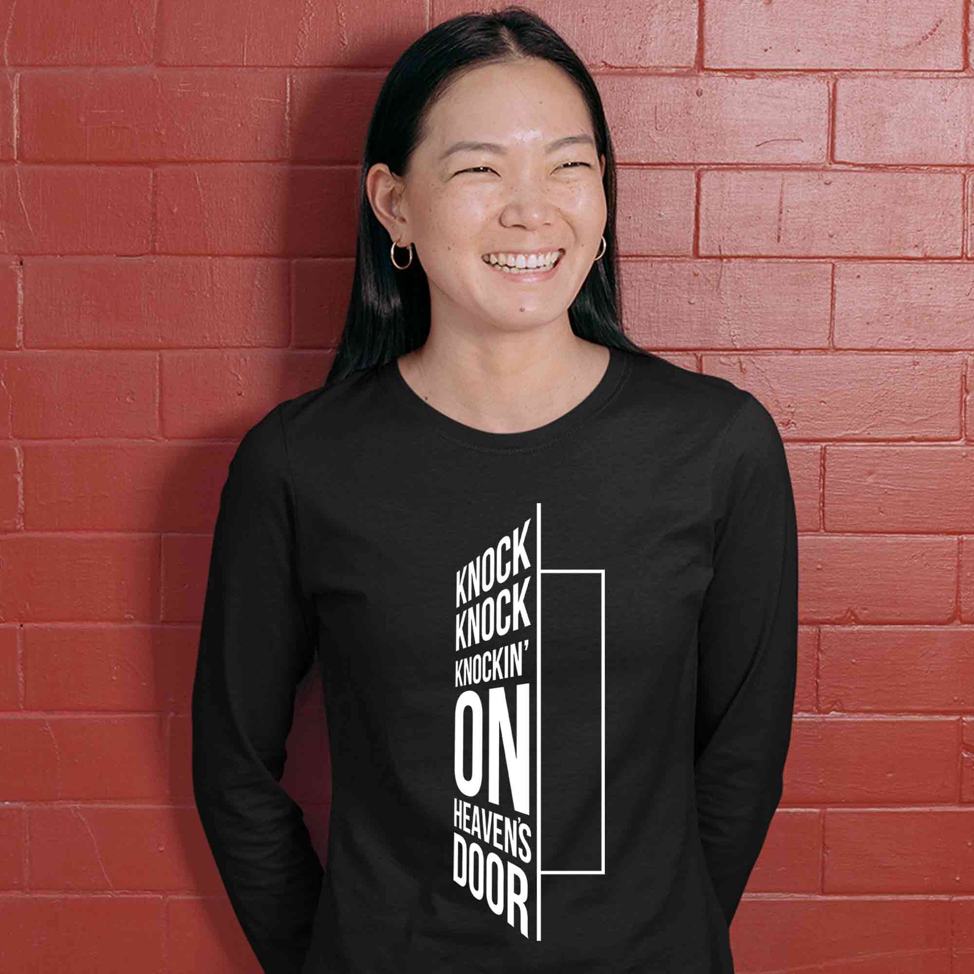 guns n' roses knockin' on heavens door full sleeves long sleeves music band buy online india the banyan tee tbt men women girls boys unisex black