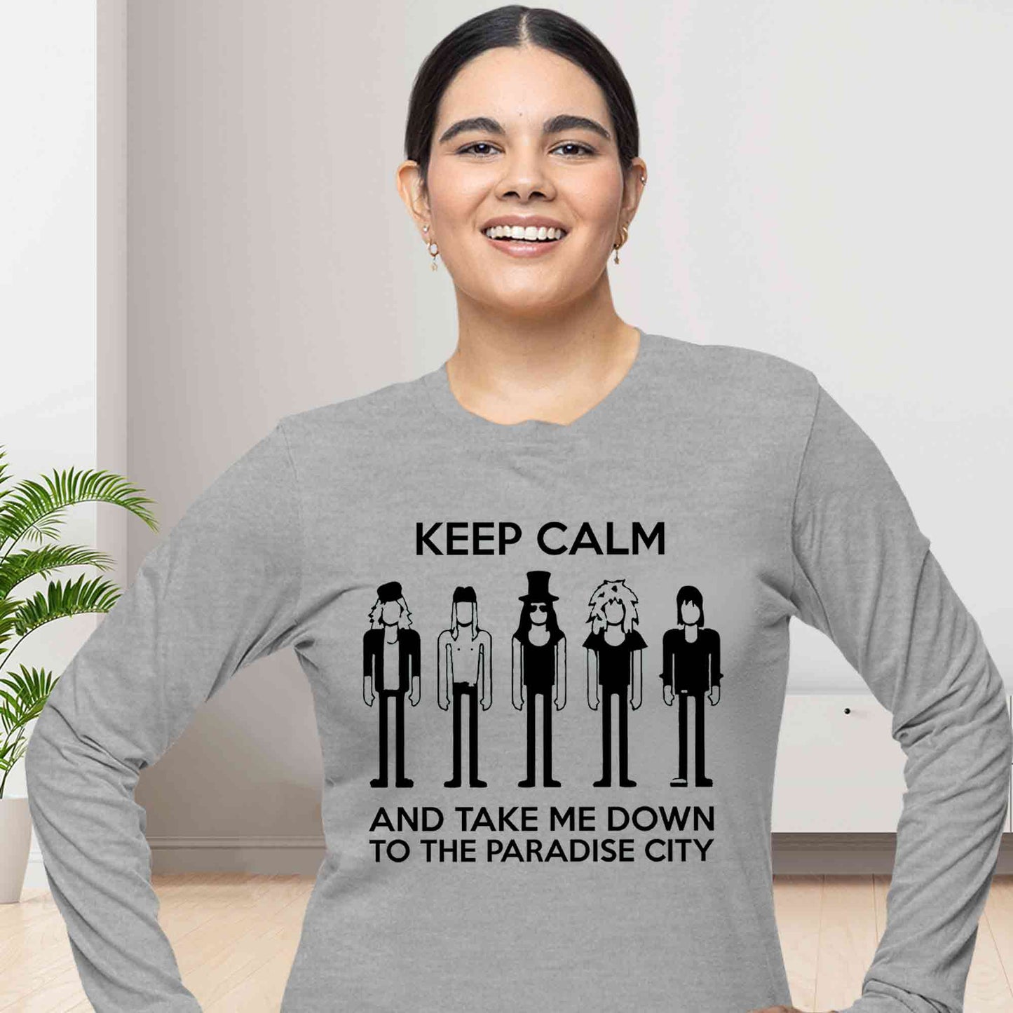 guns n' roses keep calm - paradise city full sleeves long sleeves music band buy online india the banyan tee tbt men women girls boys unisex gray