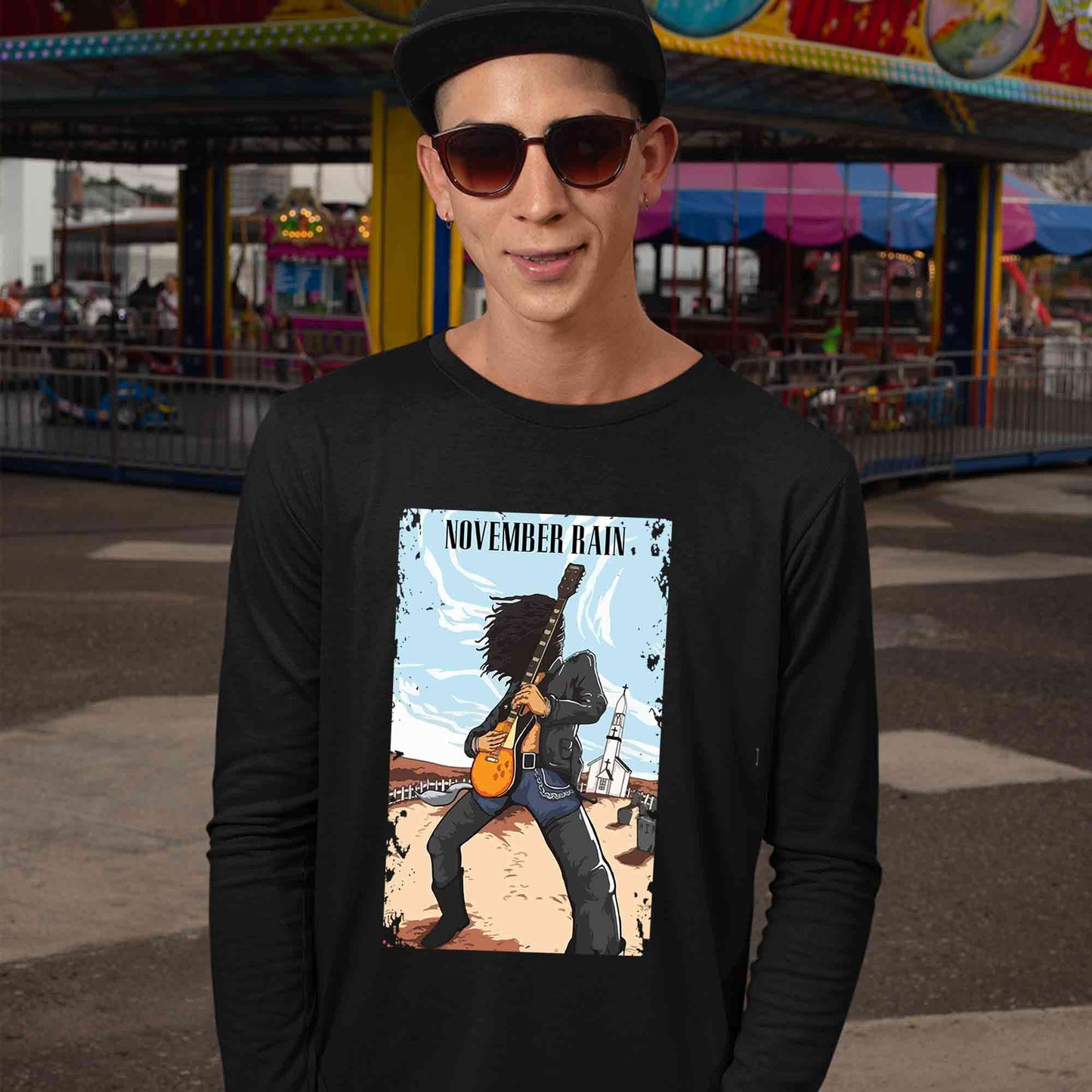 guns n' roses november rain full sleeves long sleeves music band buy online india the banyan tee tbt men women girls boys unisex black