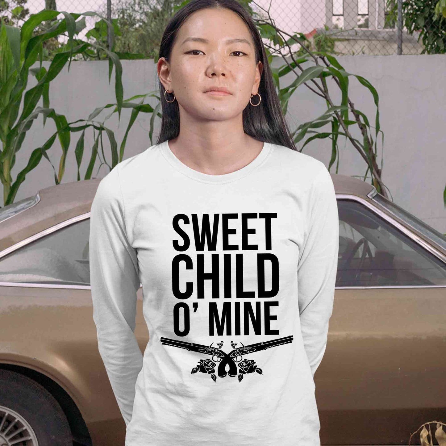 guns n' roses sweet child o' mine full sleeves long sleeves music band buy online india the banyan tee tbt men women girls boys unisex white