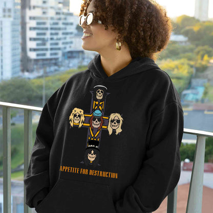 guns n' roses appetite for destruction hoodie hooded sweatshirt winterwear music band buy online india the banyan tee tbt men women girls boys unisex black