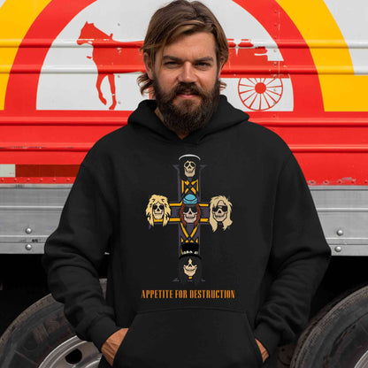 guns n' roses appetite for destruction hoodie hooded sweatshirt winterwear music band buy online india the banyan tee tbt men women girls boys unisex black
