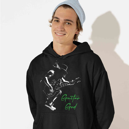 guns n' roses guitar god - slash hoodie hooded sweatshirt winterwear music band buy online india the banyan tee tbt men women girls boys unisex black