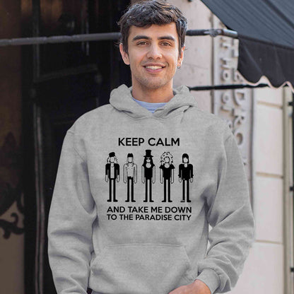 guns n' roses keep calm - paradise city hoodie hooded sweatshirt winterwear music band buy online india the banyan tee tbt men women girls boys unisex gray