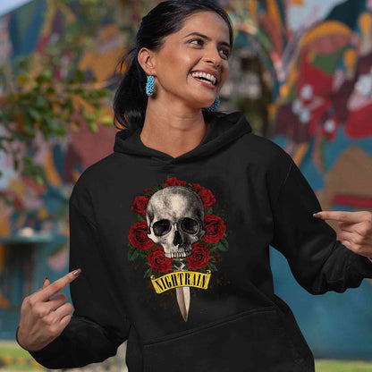 guns n' roses nightrain hoodie hooded sweatshirt winterwear music band buy online india the banyan tee tbt men women girls boys unisex black